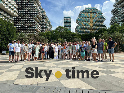Компания Skytime со своими партнерами в Китае на острове Хайнань